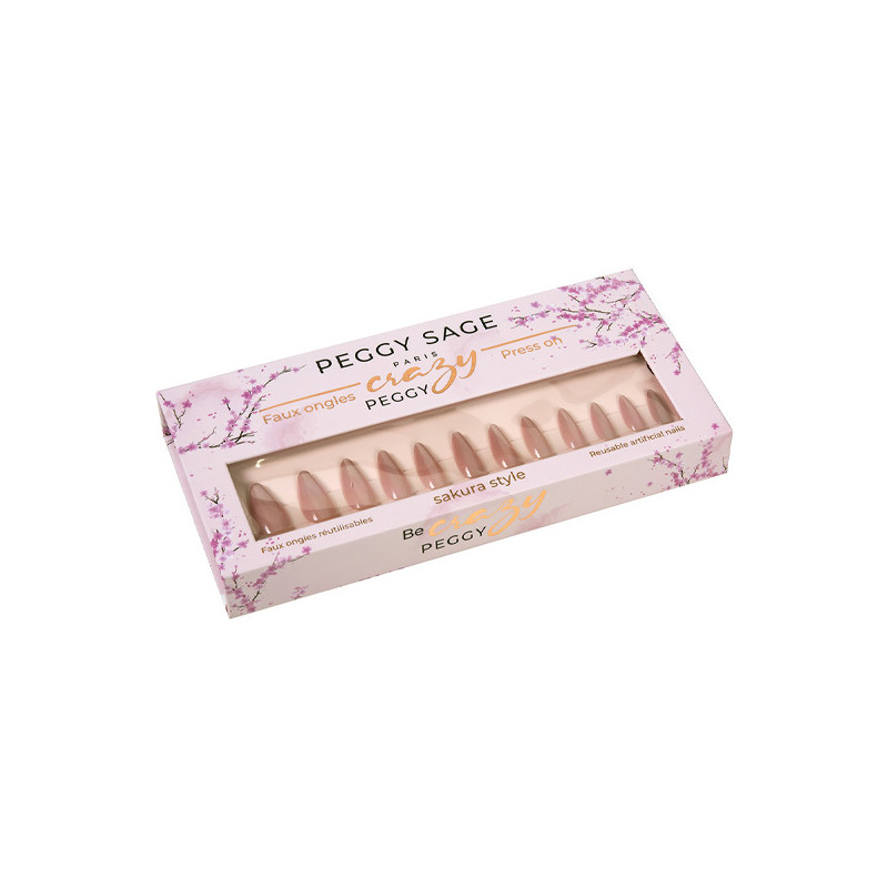 Kit de 24 Faux Ongles Réutilisables Crazy Peggy Sage Kit de 24 Faux Ongles Réutilisables Crazy Peggy Sage