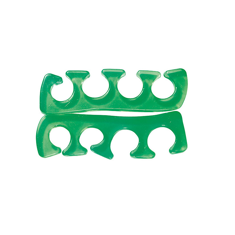 Paire de Séparateurs d'Orteils Silicone Vert Peggy Sage