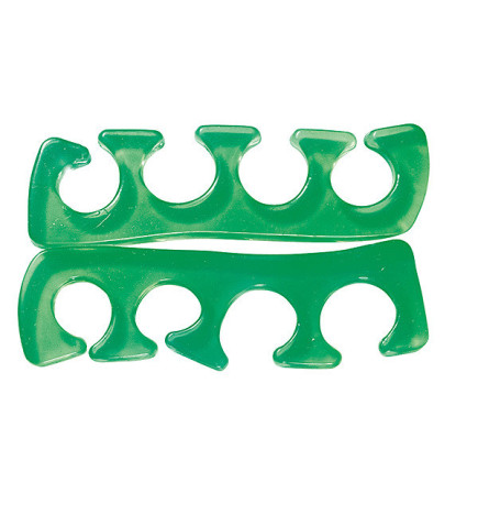 Paire de Séparateurs d'Orteils Silicone Vert Peggy Sage