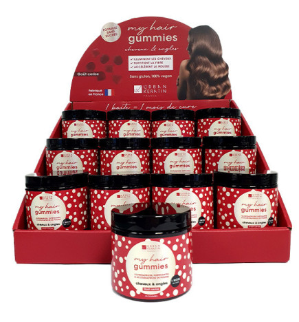 URBAN MY HAIR GUMMIES CERISE X 30 - PRSENTOIR 12 + 1 OFFERTE