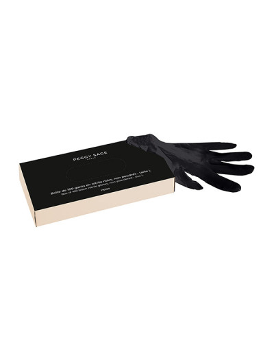 Gants Professionnels Nitrile Noirs Taille L x100 Peggy Sage