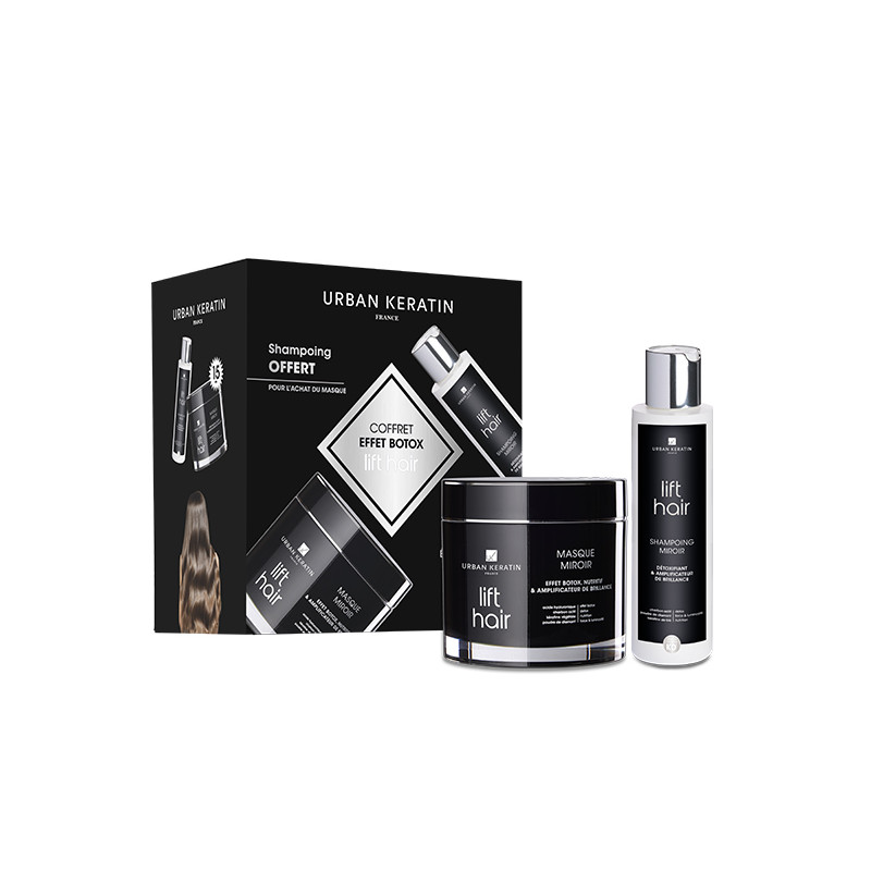 Coffret Masque 200g + Shampoing 150ml  Miroir Effet Botox Lift Hair Uban Keratin