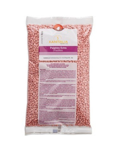 Cire à Epiler Pelable Extra Pastilles Rose Talquée 800g