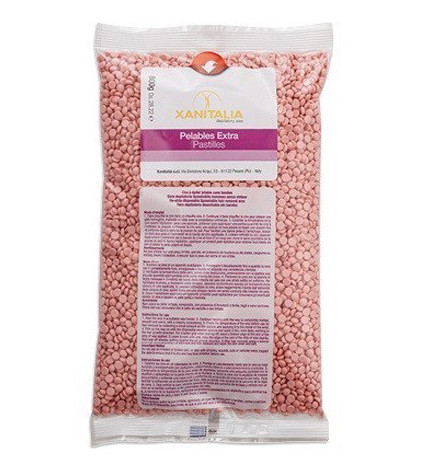 Cire à Epiler Pelable Extra Pastilles Rose Talquée 800g