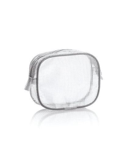Mini Trousse Transparente Blanche et Grise