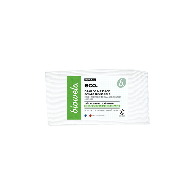 Drap de Massage Blanc Gaufré 90x200cm Biowels