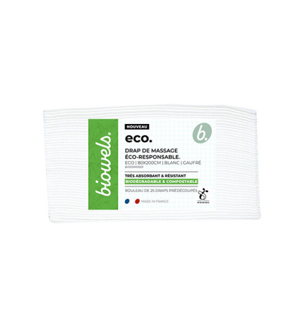 Drap de Massage Blanc Gaufré 90x200cm Biowels