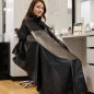 Cape de Coiffure Noire 140x140cm Biowels
