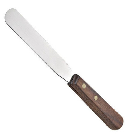 Spatule Inox droite Manche Bois