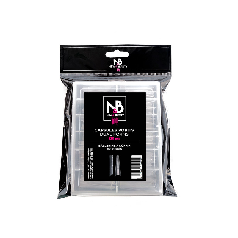 Capsules Nail art Pop-it Demi Carré New & Beauty x120pcs Capsules Nail art Pop-it Demi Carré New & Beauty x120pcs