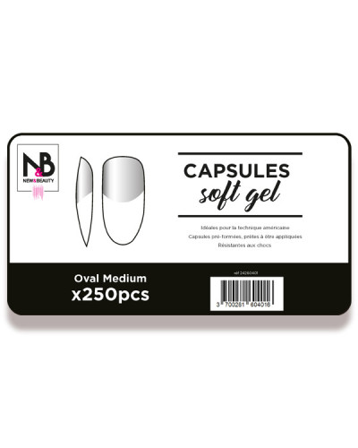 Capsules Soft Gel Oval Medium x250 New & Beauty
