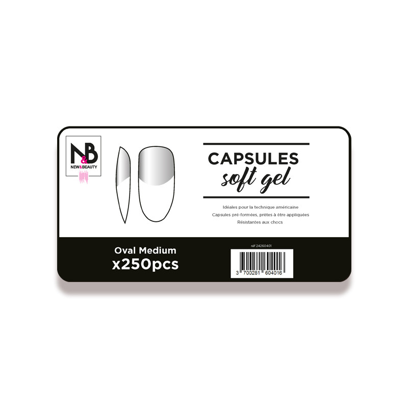 Capsules Soft Gel Oval Medium x250 New & Beauty