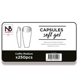 Capsules Soft Gel Coffin Medium x250 New & Beauty