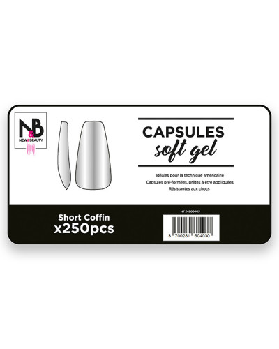 Capsules Soft Gel Coffin x250 New & Beauty
