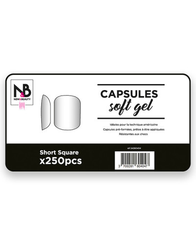 Capsules Soft Gel Short Square x250 New & Beauty