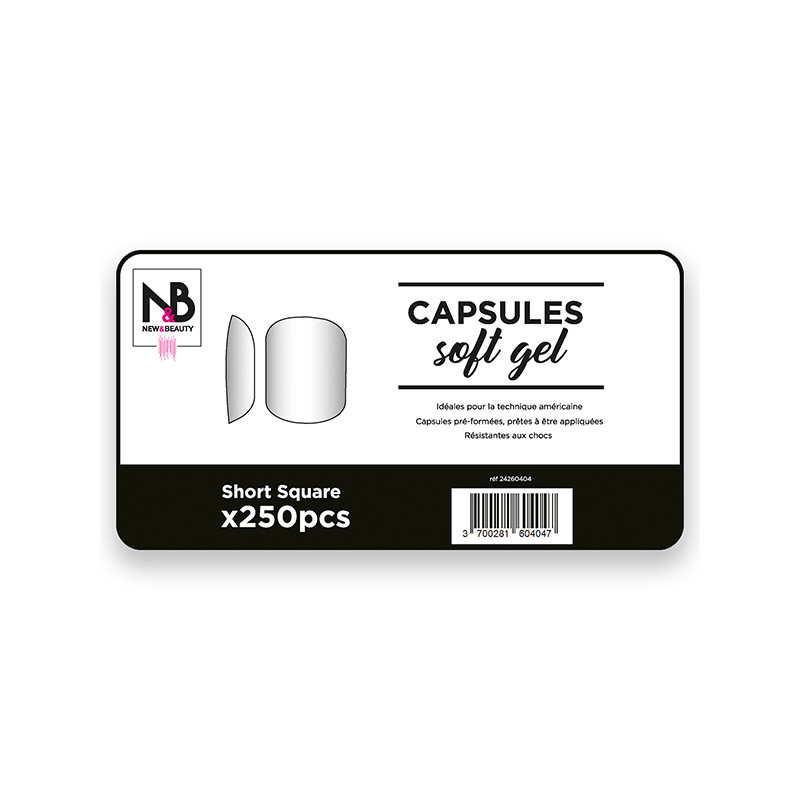 Capsules Soft Gel Short Square x250 New & Beauty