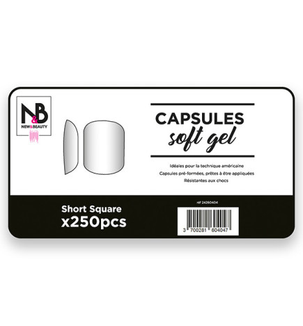 Capsules Soft Gel Short Square x250 New & Beauty
