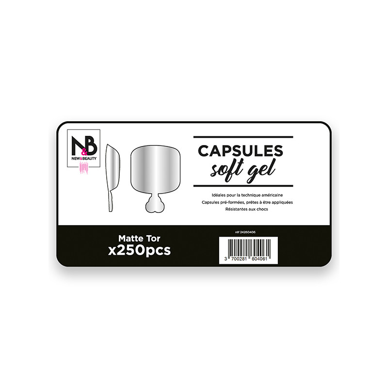 Capsules Soft Gel Matte Tor x250 New & Beauty