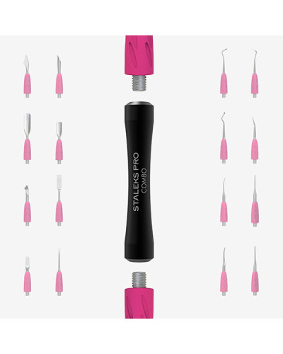 Manche de Repousse-cuticules Combo Uniq Noir Pour Parties interchangeables