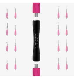 Manche de Repousse-cuticules Combo Uniq Noir Pour Parties interchangeables