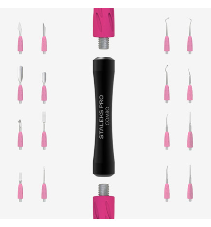 Manche de Repousse-cuticules Combo Uniq Noir Pour Parties interchangeables