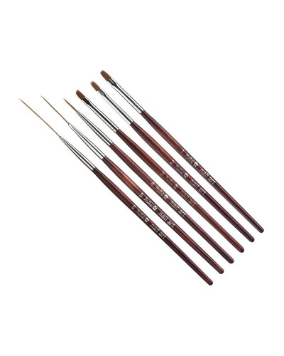 Set 6 Pinceaux Décoration Nail Art