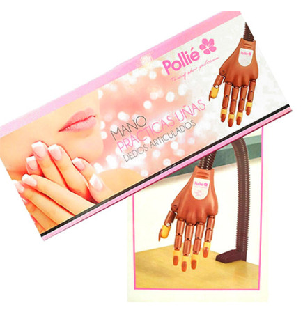 Main d'entraînement articulée flexible + 100 ongles