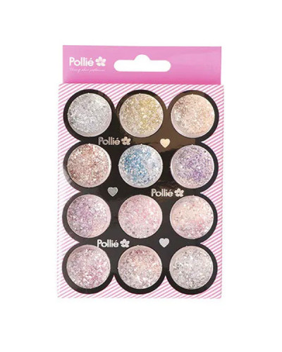 Paillette Strass Nail Art Multi Couleurs x12 - Pollié
