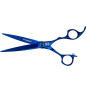 Ciseaux de coiffure professionnels Shakur Blue Titanium 7" Mashiro
