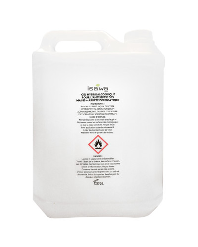 Gel hydroalcoolique Pour Antiseptie des Mains 5L