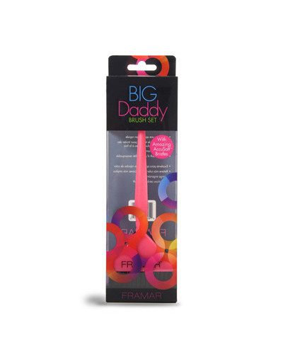 Set de 3 pinceaux larges à poils longs Big Daddy