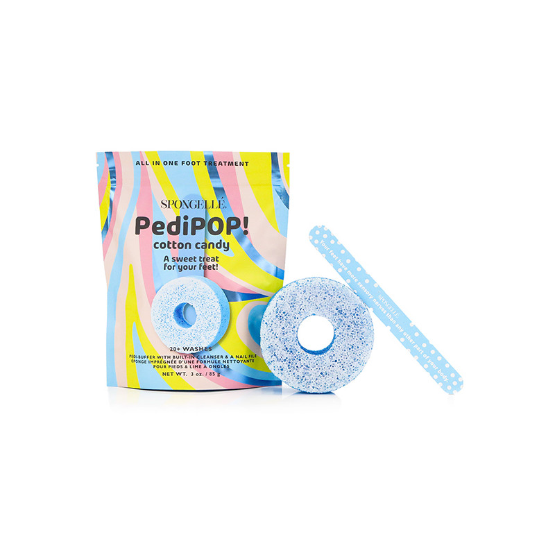 Éponge de Pédicure Infusée et Exfoliante Pedi Pop Barbe à Papa Spongellée 85g Éponge de Pédicure Infusée et Exfoliante Pedi Pop Barbe à Papa Spongellée 85g