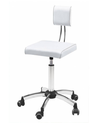 Tabouret Square Blanc Avec Dossier