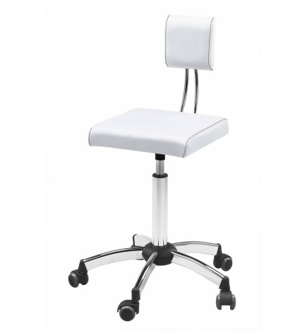 Tabouret Square Blanc Avec Dossier