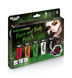 Coffret Peintures Corps Halloween Moon Creations 6x12ml