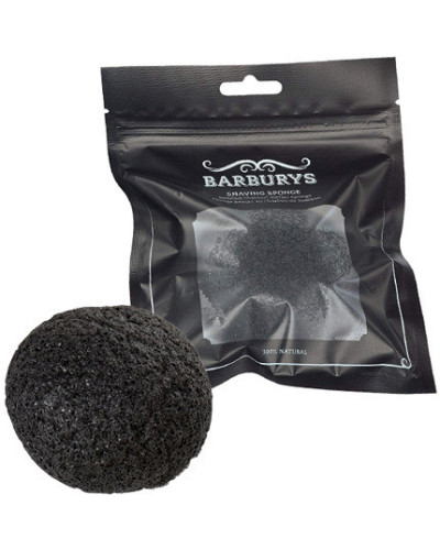 Éponge Konjac Au Charbon De Bambou Spéciale Rasage Barburys