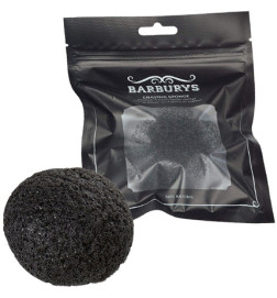 Éponge Konjac Au Charbon De Bambou Spéciale Rasage Barburys
