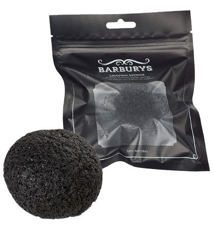 Éponge Konjac Au Charbon De Bambou Spéciale Rasage Barburys