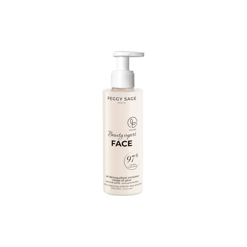 Lait Démaquillant Onctueux Visage et Yeux Peggy Sage 200ml