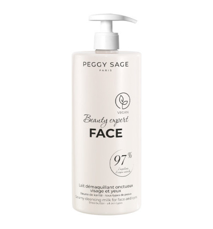 Lait Démaquillant Onctueux Visage et Yeux Peggy Sage 1000ml