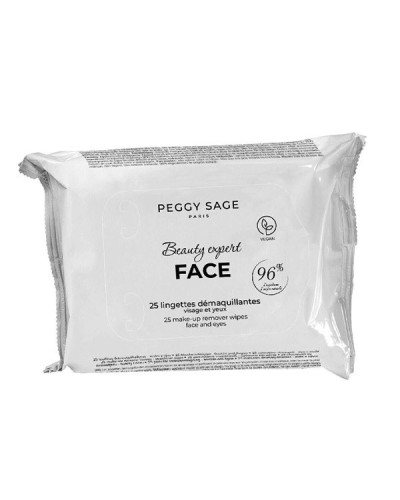 Lingettes Démaquillantes Visage et Yeux x25 Peggy Sage