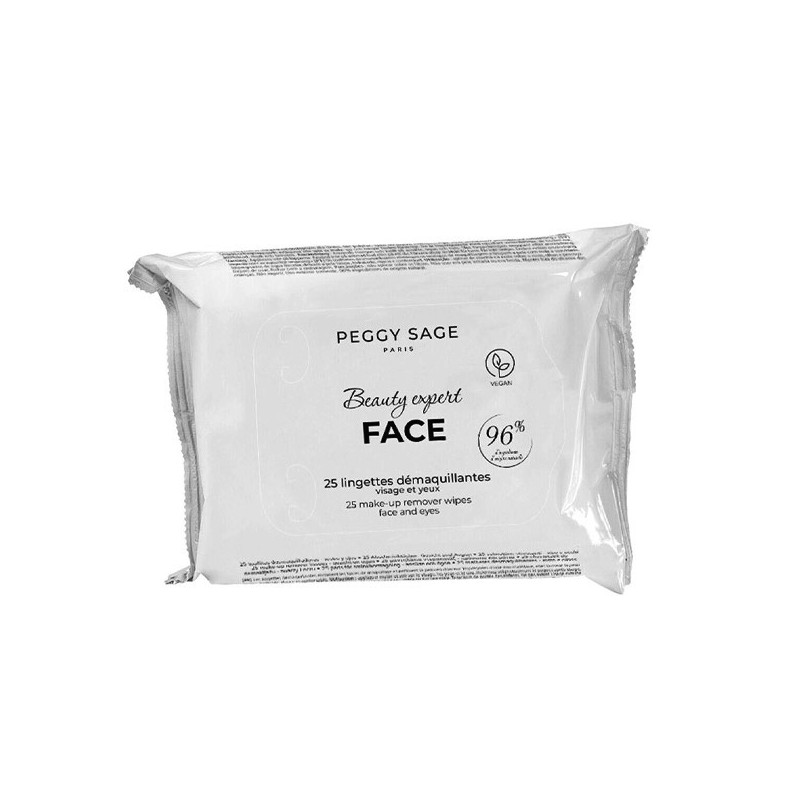 Lingettes Démaquillantes Visage et Yeux x25 Peggy Sage