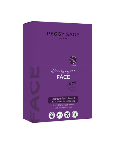 Boite de 15 Masques Flash Lissant 15 ml Peggy Sage