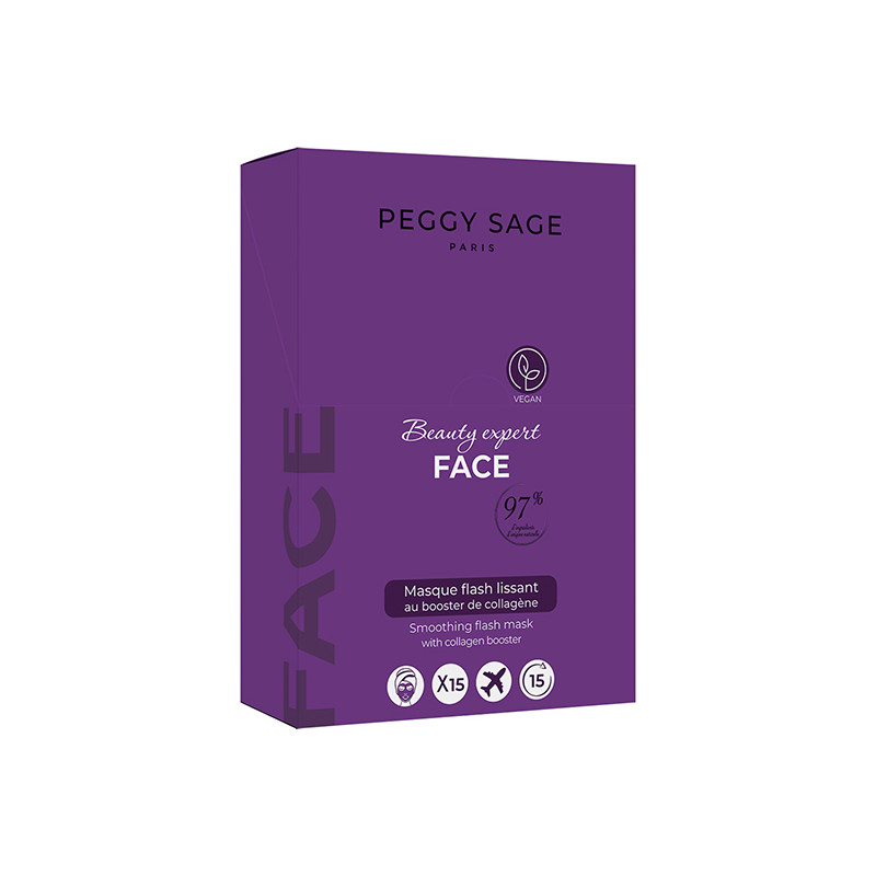 Boite de 15 Masques Flash Lissant 15 ml Peggy Sage