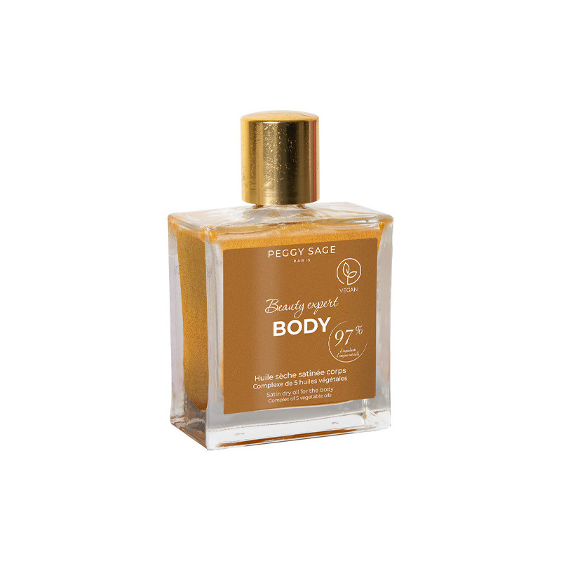 Huile Sèche Satinée Corps aux 5 Huiles Végetales Peggy Sage 50ml