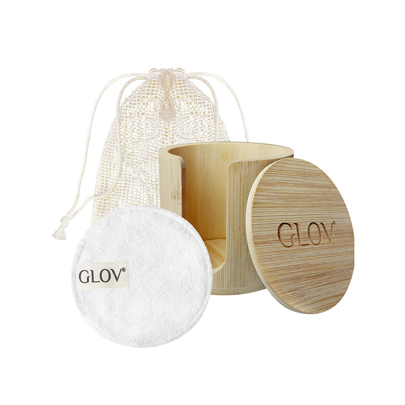 Kit Organiseur en Bambou + 7 Disques en Fibre de Bambou + Filet Glov