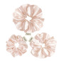 Lot de 3 Chouchous en Satin Champagne S,M,L Lot de 3 Chouchous en Satin Champagne S,M,L