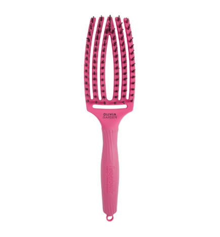 Brosse Fingerbrush Rose Sanglier Nylon Taille M