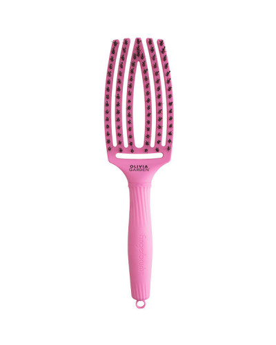 Brosse Fingerbrush Rose Sanglier Nylon Taille M