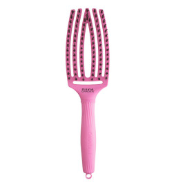 Brosse Fingerbrush Rose Sanglier Nylon Taille M